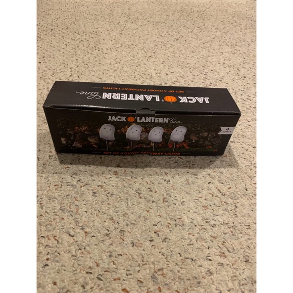 Halloween White ghost pathway jack o lantern lane lights Spooky Decor Outdoor - Picture 2 of 10